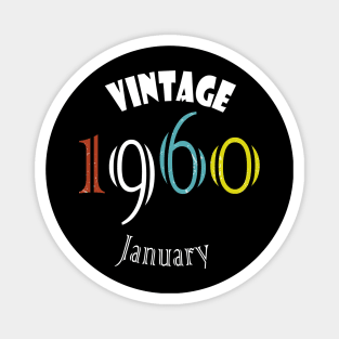 1960  Vintage January Birthday Magnet